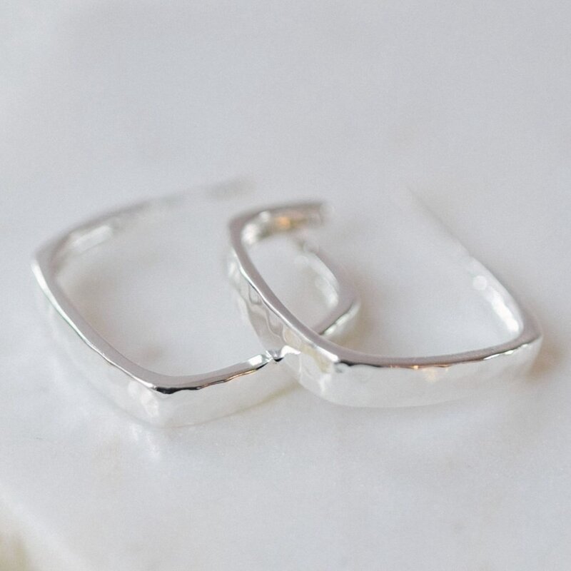 Glee Tetra Hoops Silver