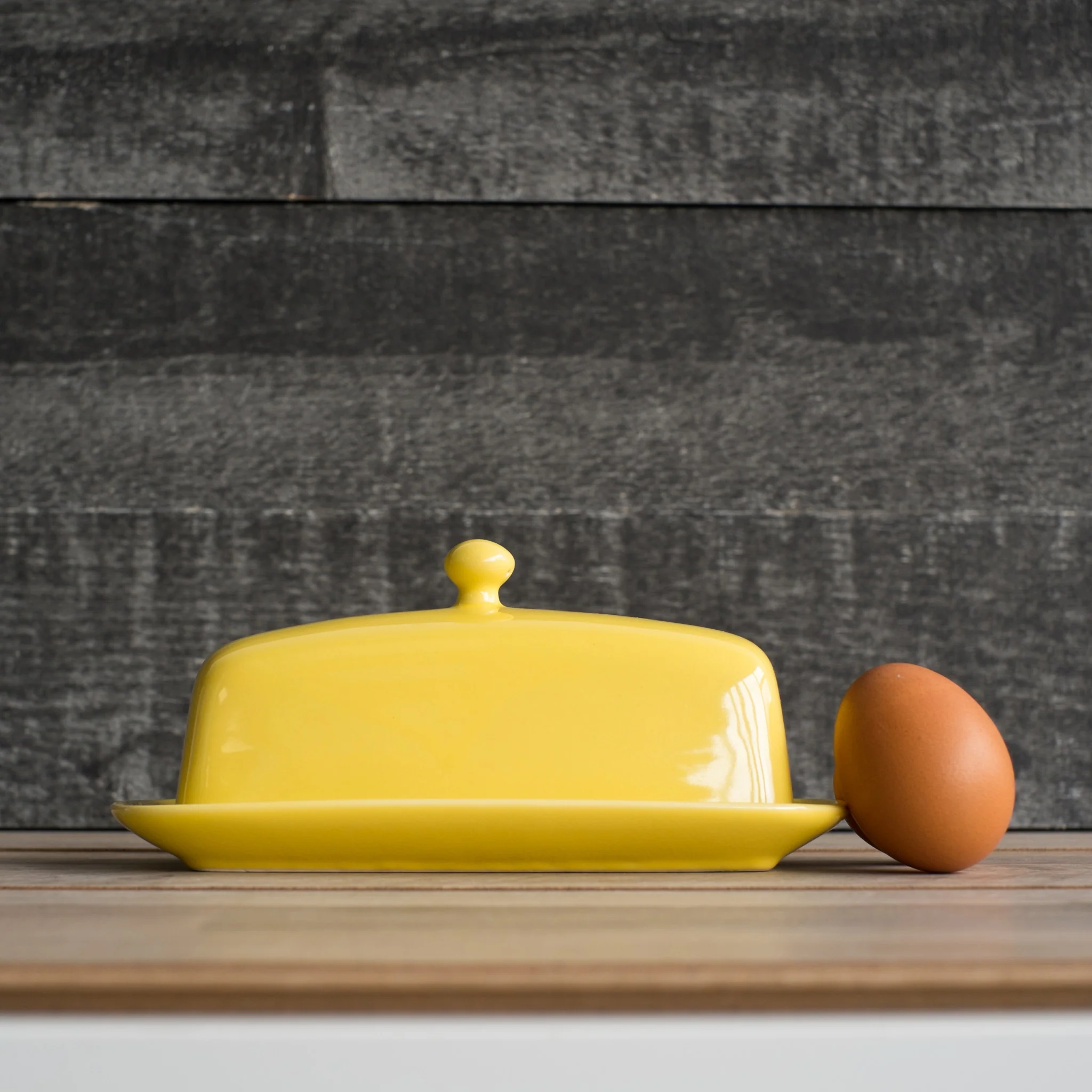 Now Designs Rectangle Lemon Yellow Butter Dish