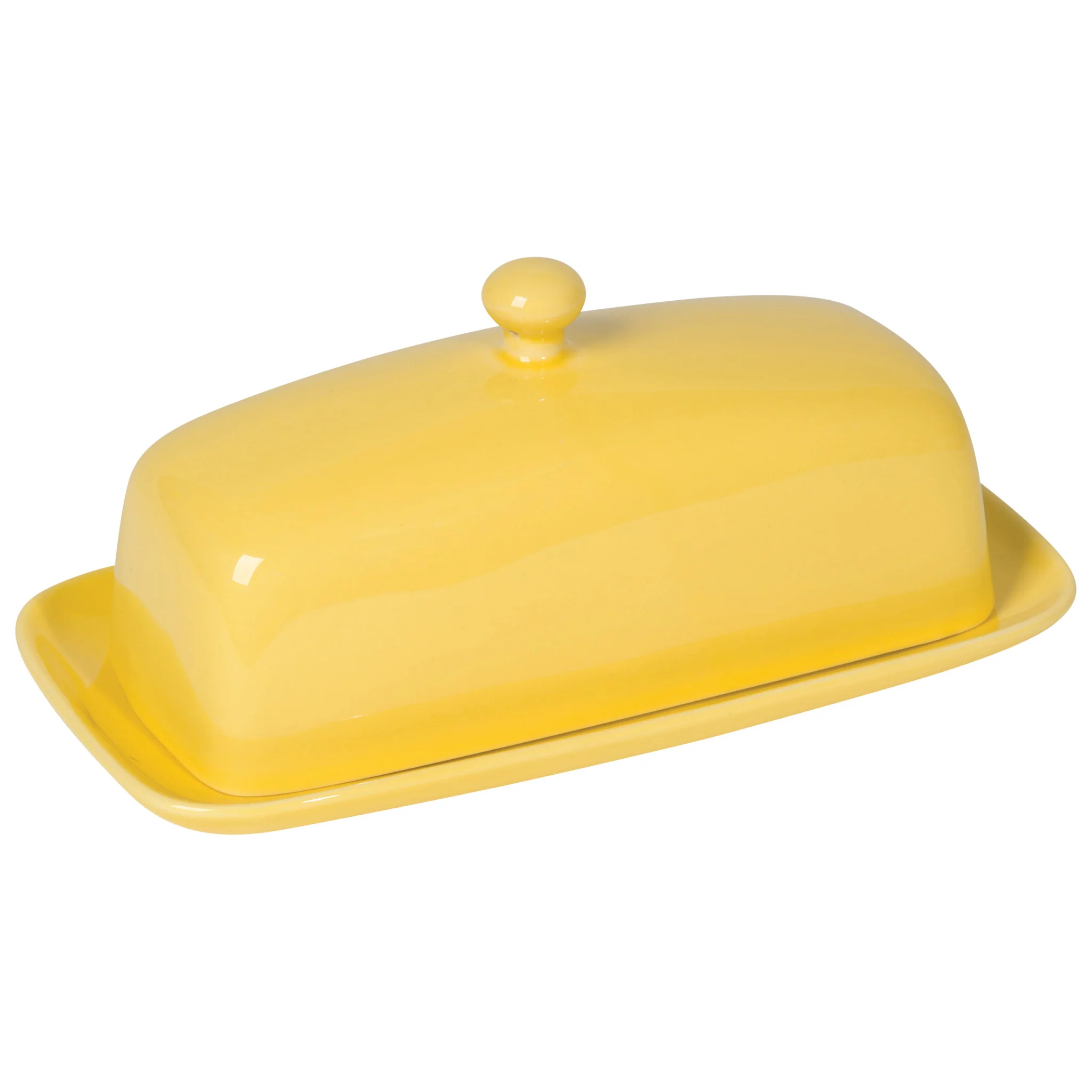 Now Designs Rectangle Lemon Yellow Butter Dish