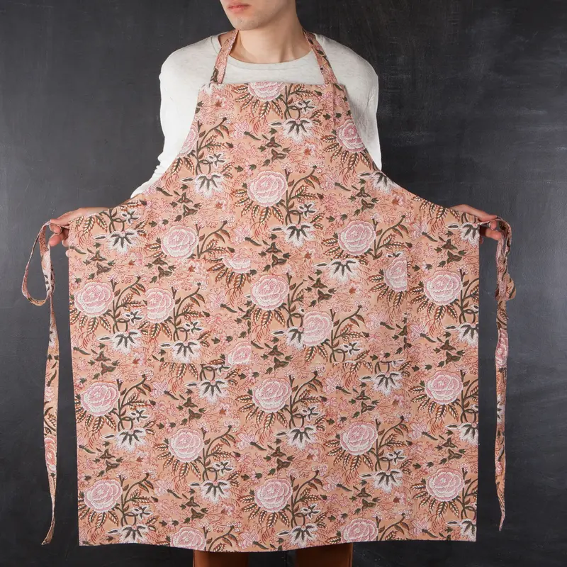 Danica Blossom Block Print Apron