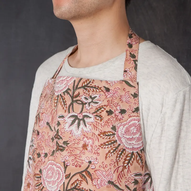 Danica Blossom Block Print Apron
