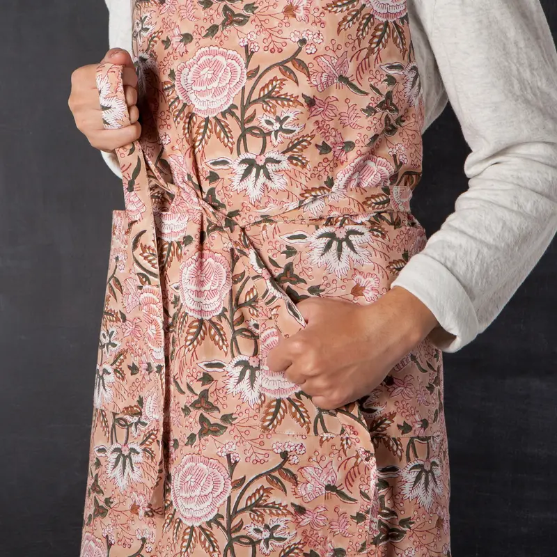 Danica Blossom Block Print Apron