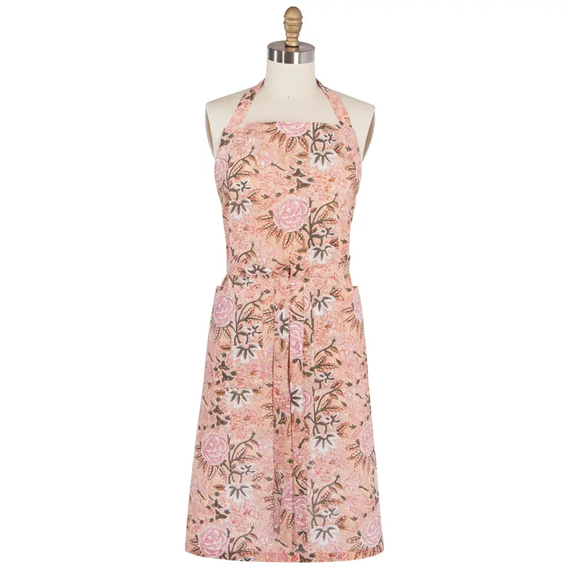 Danica Blossom Block Print Apron