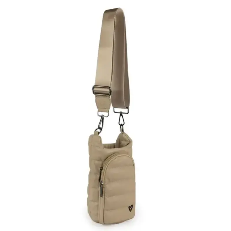 Prene LOVE Vegan Leather Camel H2O Crossbody Bag