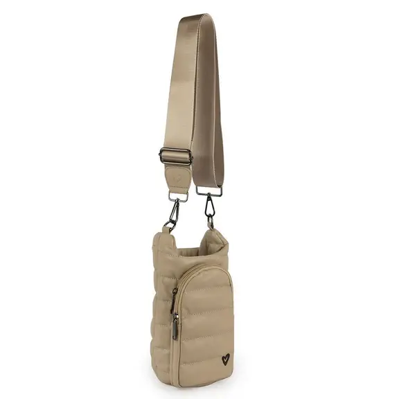 Prene LOVE Vegan Leather Camel H2O Crossbody Bag