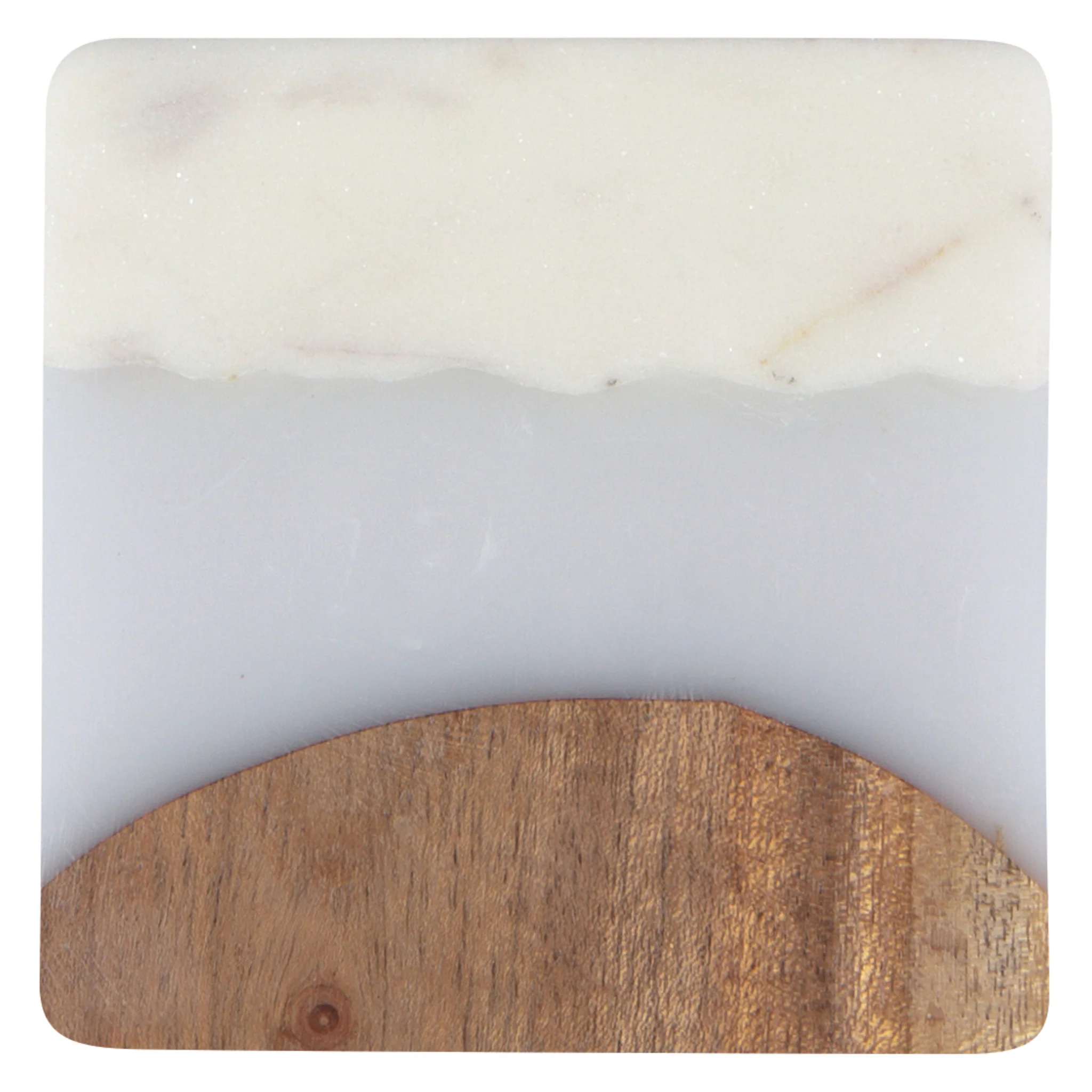 Danica Heirloom Skyline Ice Marble Wood Coasters (Set of 4)