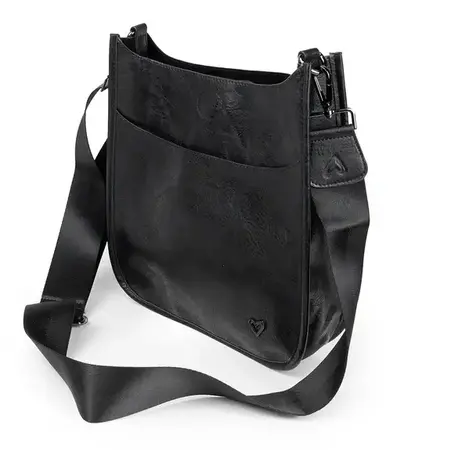 Prene LOVE Oakville Messenger Bag, Vegan Leather Black