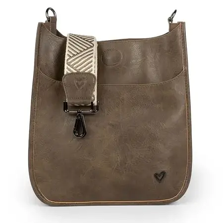 Prene LOVE Vegan Chocolate Leather Oakville Messenger Bag