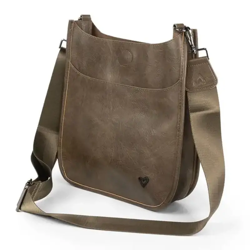 Prene LOVE Vegan Chocolate Leather Oakville Messenger Bag