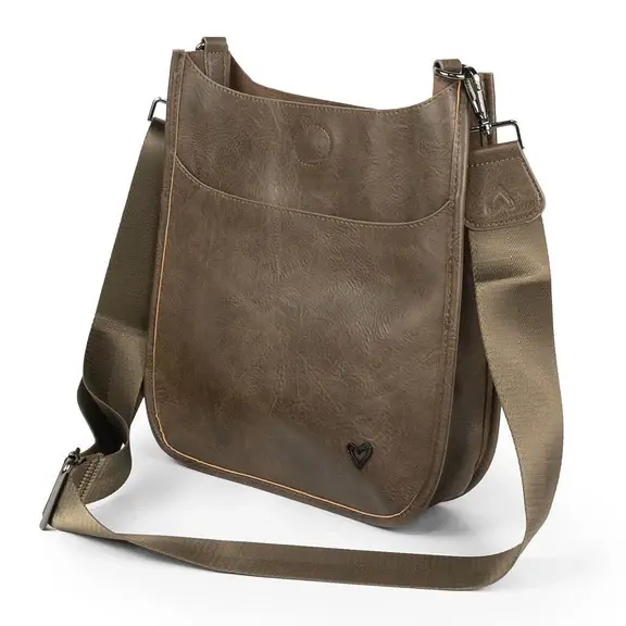 Prene LOVE Vegan Chocolate Leather Oakville Messenger Bag
