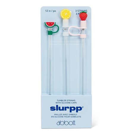 Abbott Jumbo Straws w/ Fruit Caps (13”H)