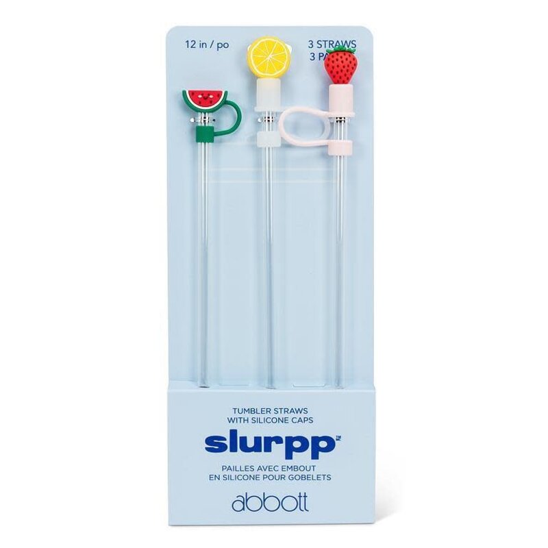 Abbott Jumbo Straws w/ Fruit Caps (13”H)