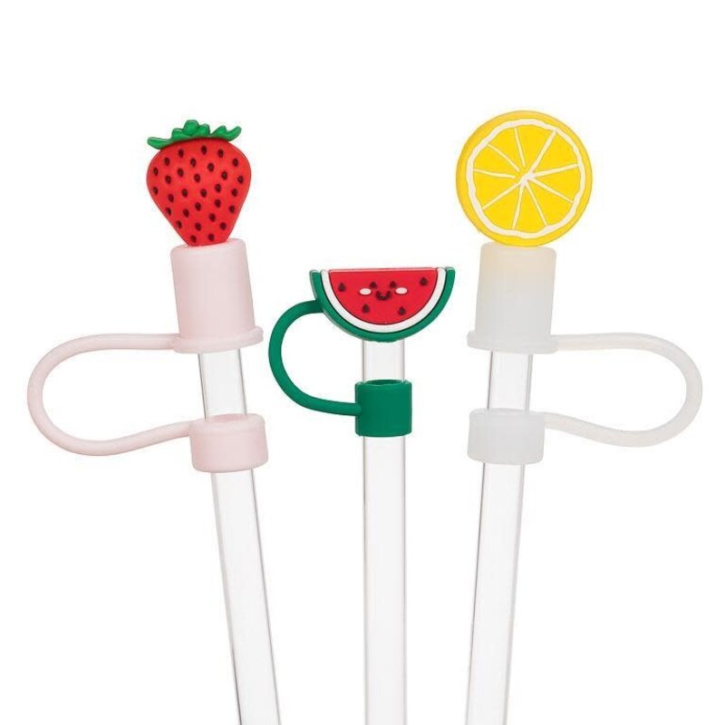 Abbott Jumbo Straws w/ Fruit Caps (13”H)