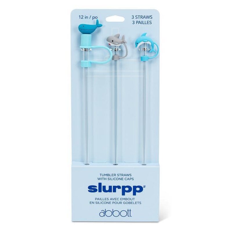 Abbott Jumbo Straws with Marine Life Caps