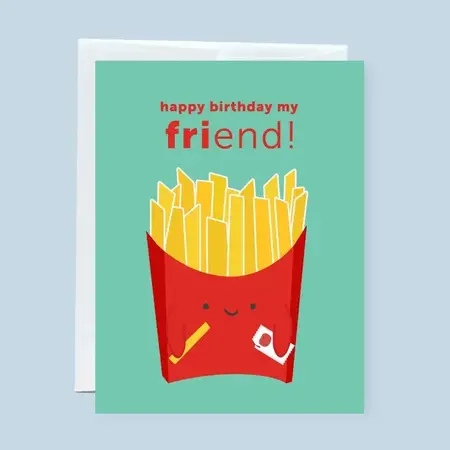 Craftedvan Stationery Fries Friend Card