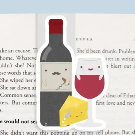 Craftedvan Stationery Red Wine Magnetic Bookmark