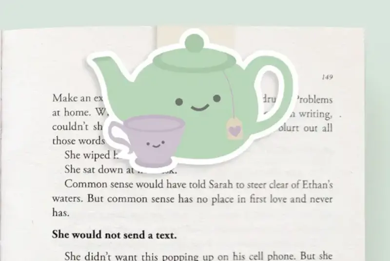 Craftedvan Stationery Teapot Magnetic Bookmark