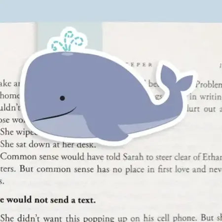 Craftedvan Stationery Whale Magnetic Bookmark