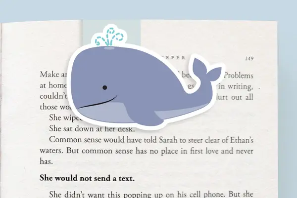Craftedvan Stationery Whale Magnetic Bookmark