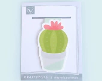 Craftedvan Stationery Crafted Van Magnetic Bookmark, Succulent