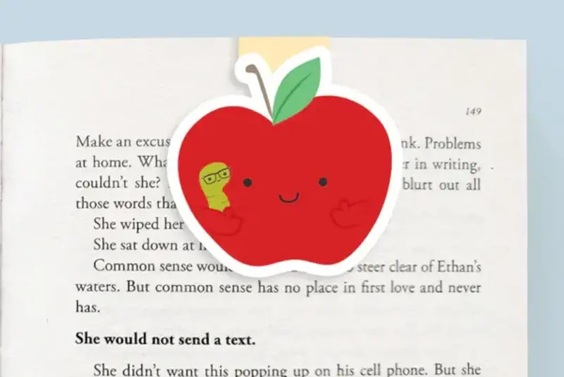 Craftedvan Stationery Apple Magnetic Bookmark