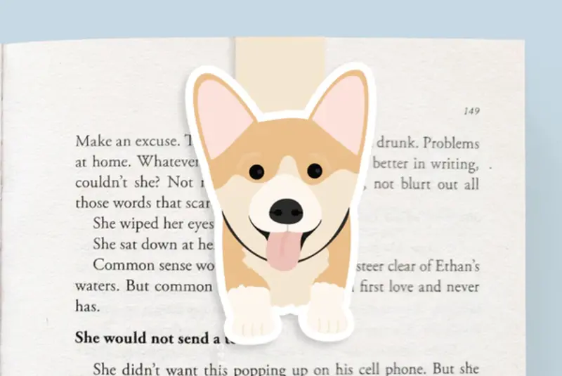 Craftedvan Stationery Corgi Magnetic Bookmark