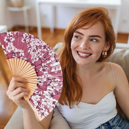 Abbott Cherry Blossom Hand  Fan