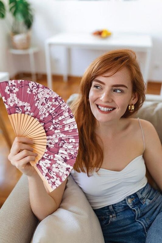 Abbott Cherry Blossom Hand  Fan