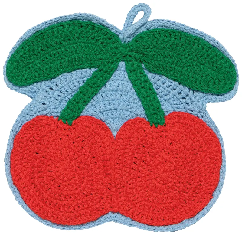 Danica Jubilee Very Cherry Crochet Trivet