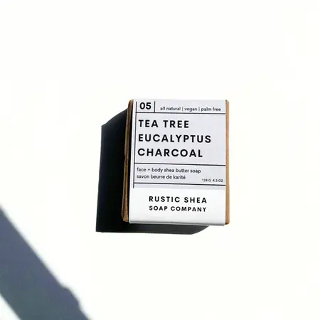 Rustic Shea Soap Company Tea Tree Eucalyptus Shea Butter Soap Bar