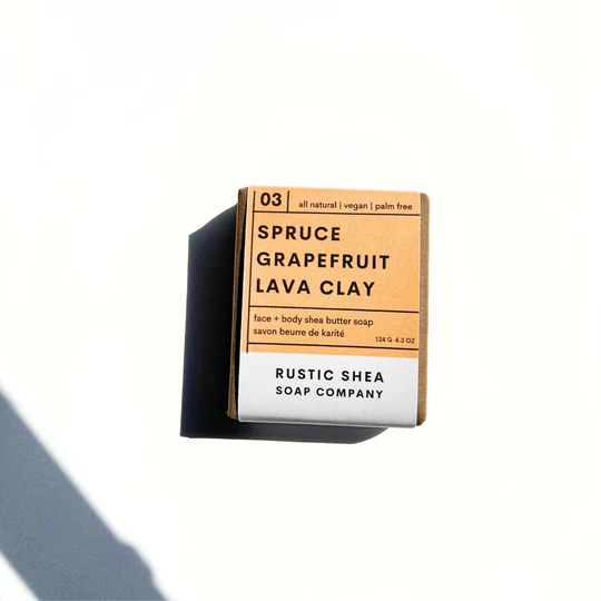 Rustic Shea Soap Company Spruce Grapefruit Shea Butter Soap Bar