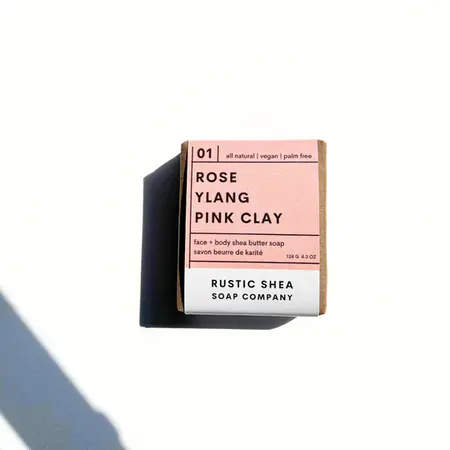 Rustic Shea Soap Company Rose Ylang Shea Butter Soap Bar