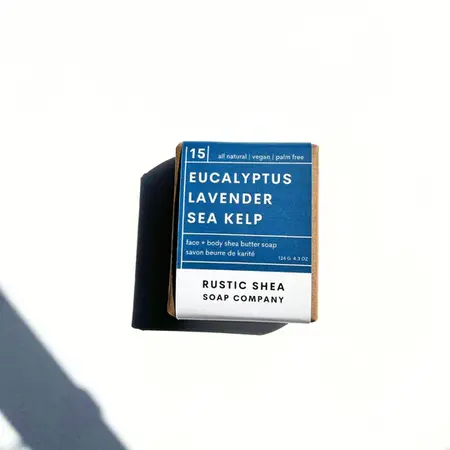 Rustic Shea Soap Company Eucalyptus Lavender Shea Butter Soap Bar
