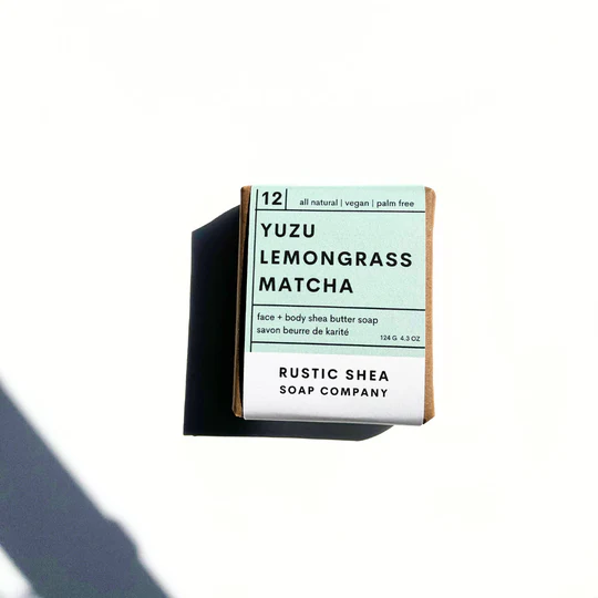 Rustic Shea Soap Company Yuzu Lemongrass Shea Butter Soap Bar