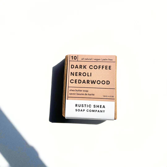 Rustic Shea Soap Company Dark Coffee Neroli Shea Butter Soap Bar