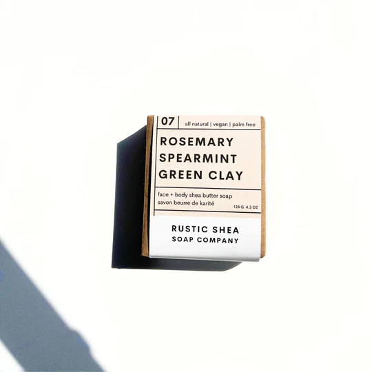 Rustic Shea Soap Company Rosemary Spearmint Shea Butter Soap Bar