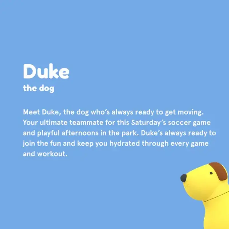 Bestie Animal Bottle, Duke Dog