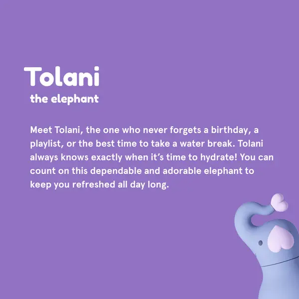 Bestie Animal Bottle, Tolani Elephant