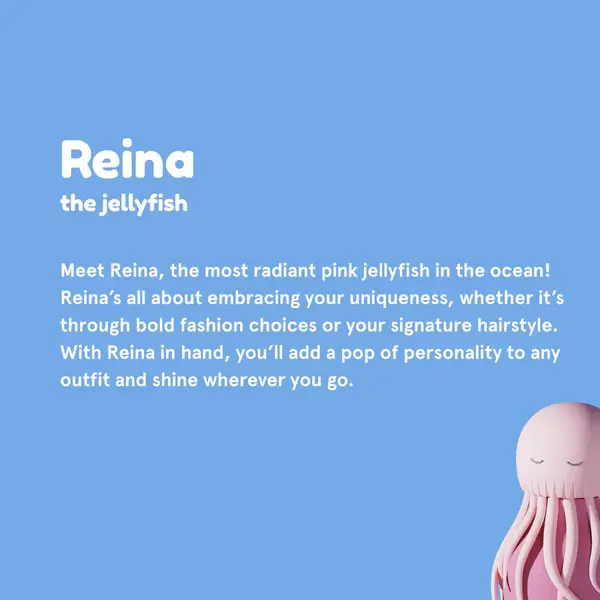 Bestie Animal Bottle,  Reina Jellyfish Checkered