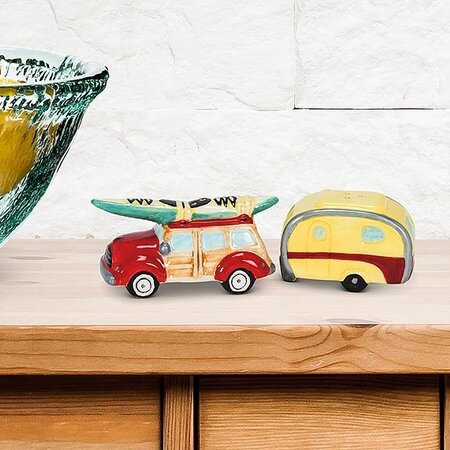 Abbott Woody Car & Camper Salt + Pepper Shakers