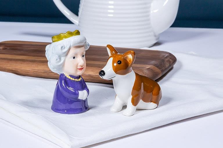 Abbott Queen & Corgi Salt + Pepper Shaker SET