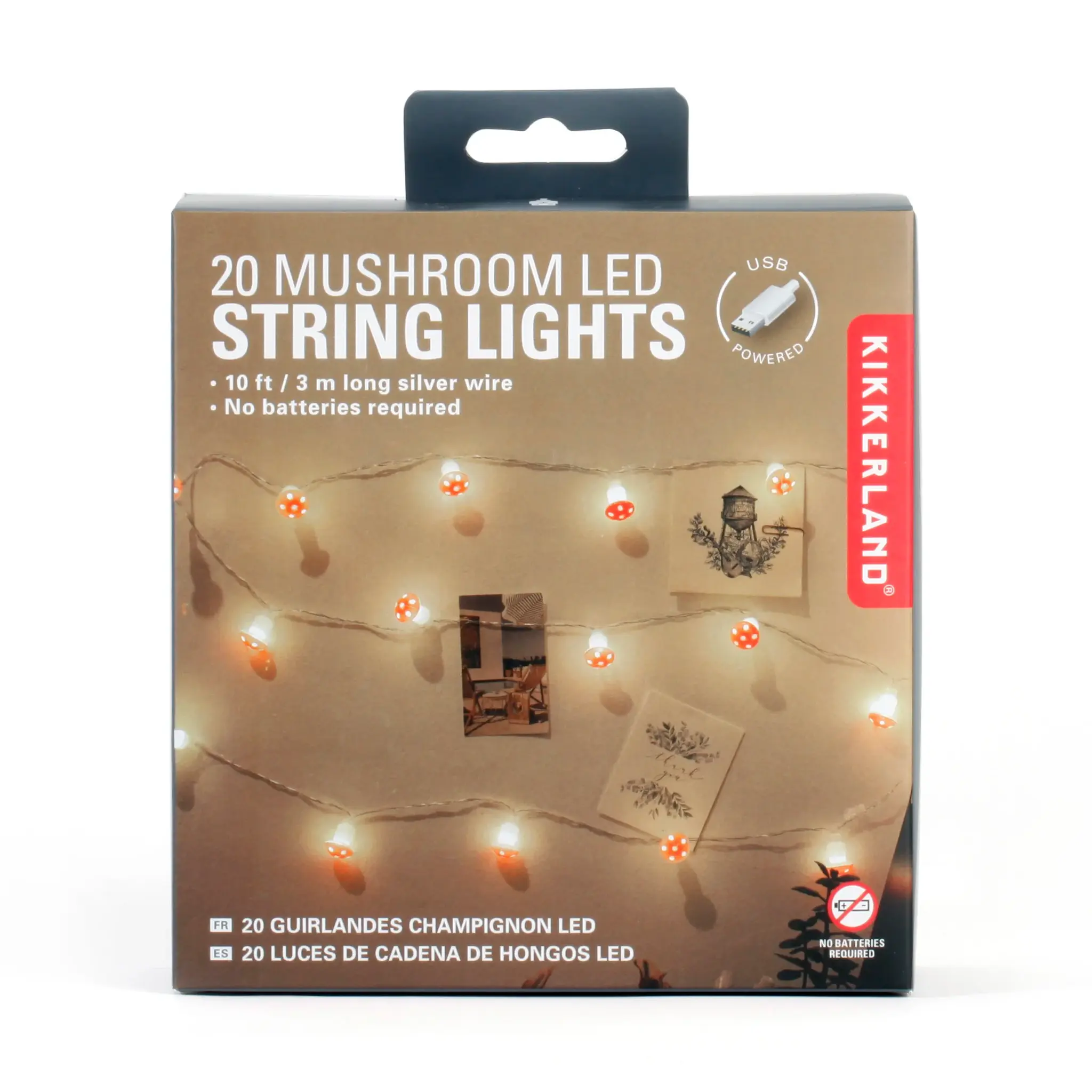 Kikkerland Mushroom LED String Lights