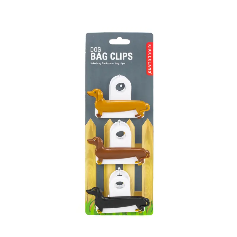 Kikkerland Dog Bag Clips (Set of 3)