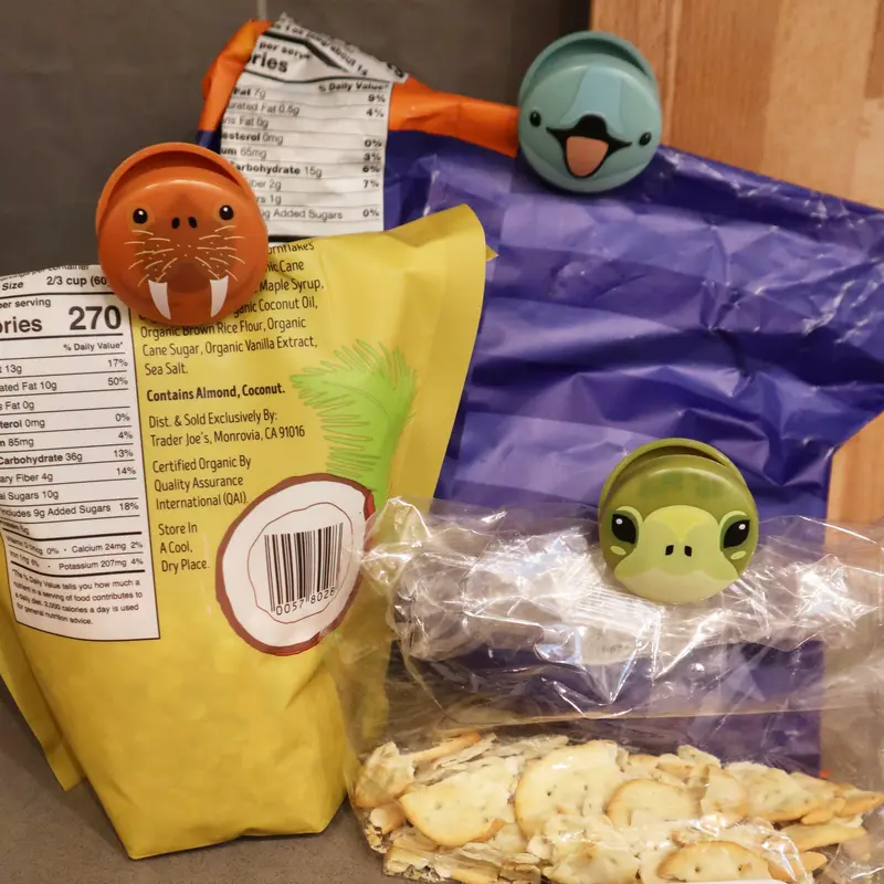 Kikkerland Sea Animal Bag Clips (Set of 6)