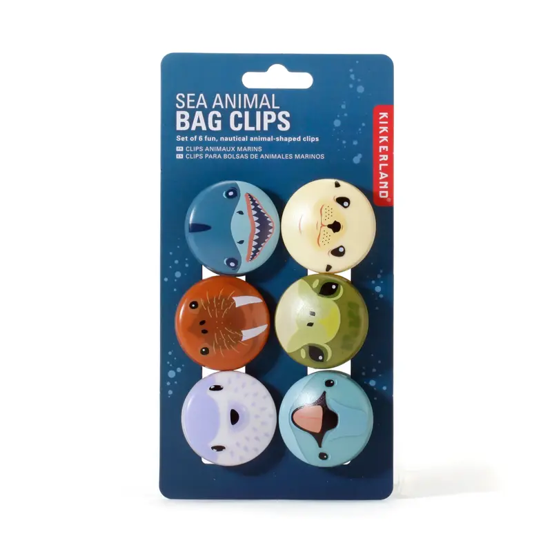 Kikkerland Sea Animal Bag Clips (Set of 6)