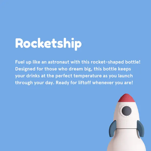 Bestie Animal Bottle, Rocketship