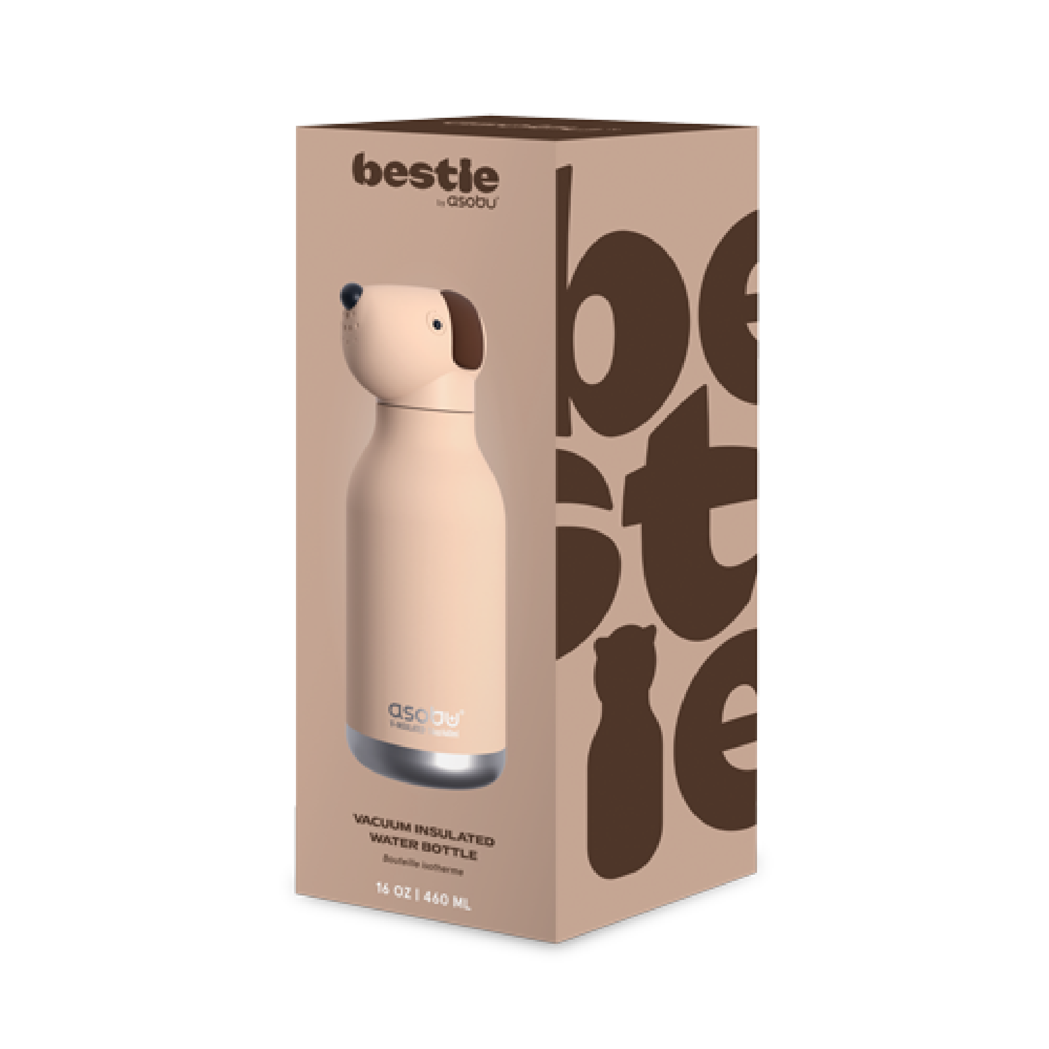 Bestie Animal Bottle, Beige Dog