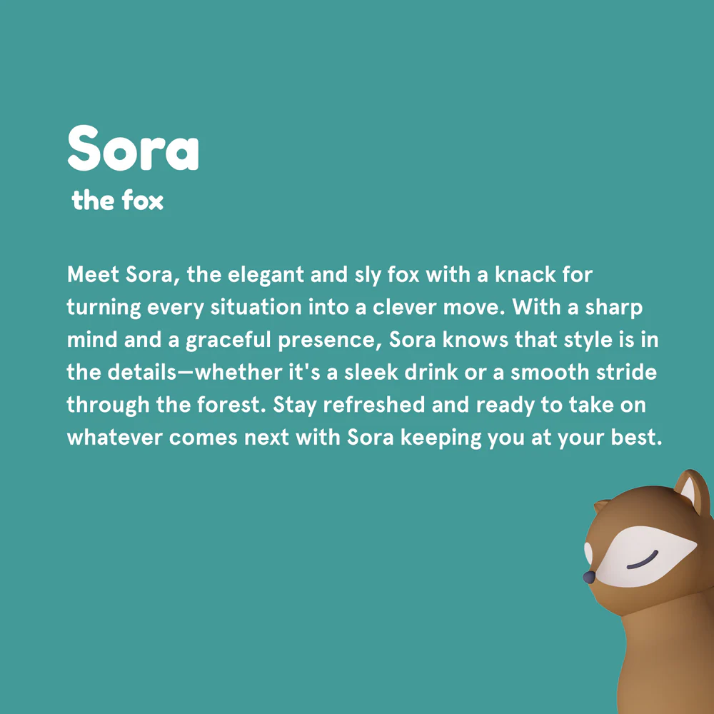Bestie Animal Bottle, Sora Fox