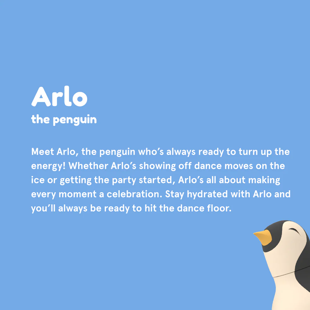 Bestie Animal Bottle, Arlo Penguin