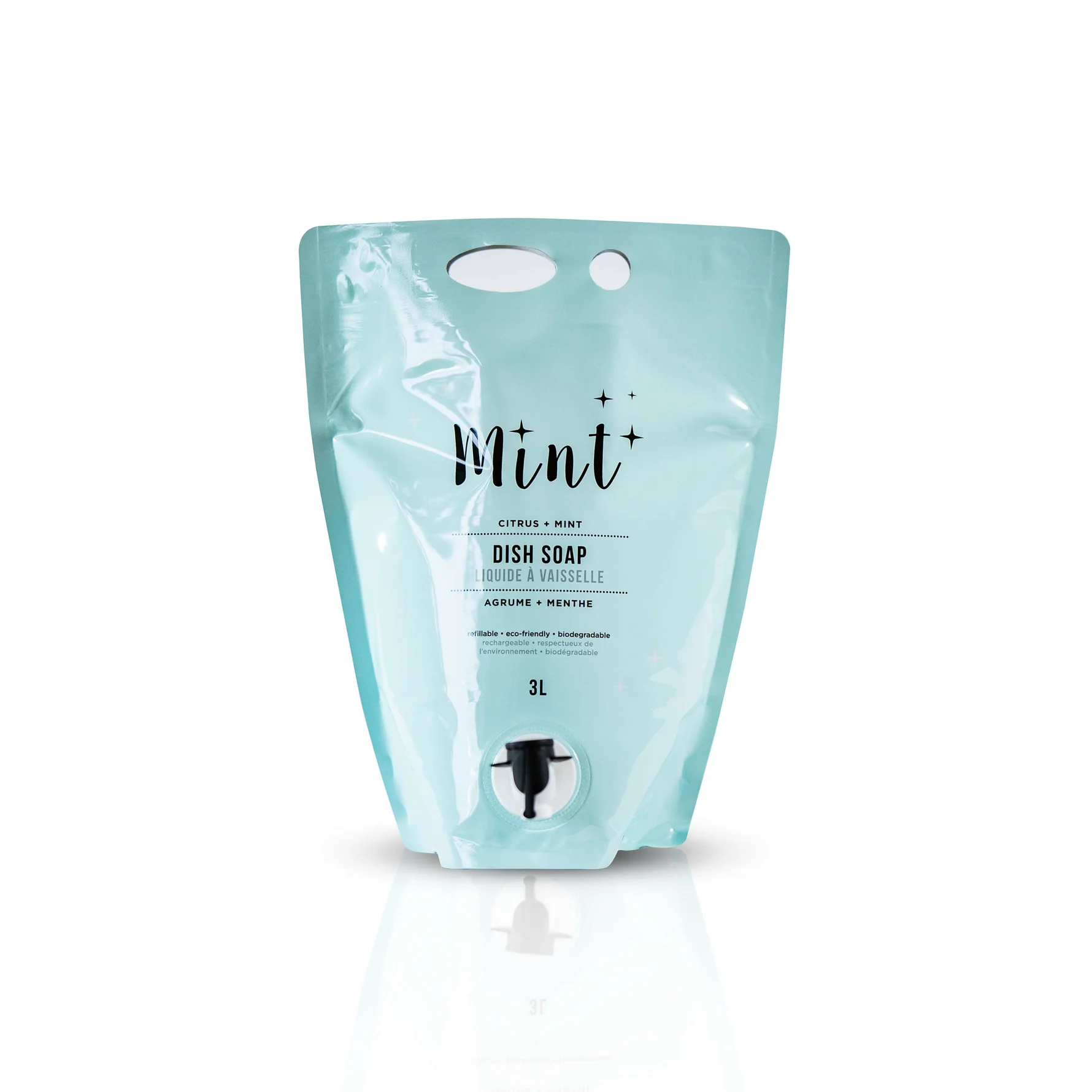 Mint Cleaning Dish Soap Party Pouch (3L)
